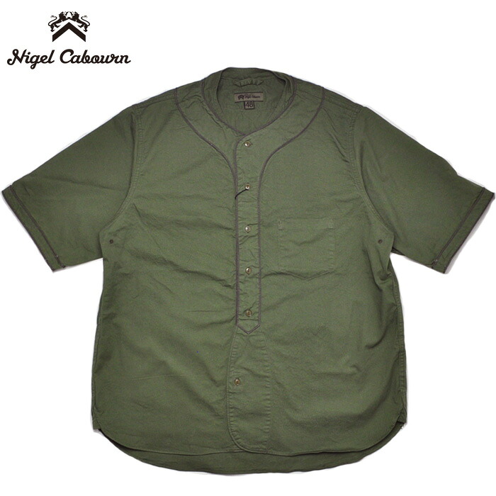 NIGEL CABOURN ナイジェルケーボン シャツ ベースボールシャツ S/S タイプ2 BASEBALL SHIRT S/S TYPE2 80480011002｜firstadium