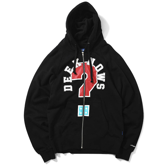 Lafayette ラファイエット パーカー DEEKNOWS? FULL ZIP HOODED SWEATSHIRT M-XL 黒 コラボ LA190506 ストリート