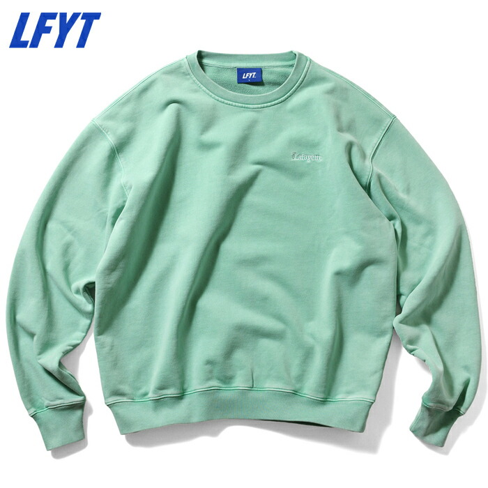 LFYT ラファイエット 流汗 OLD ENGLISH PIGMENT CREWSWEAT 天使の都市250703