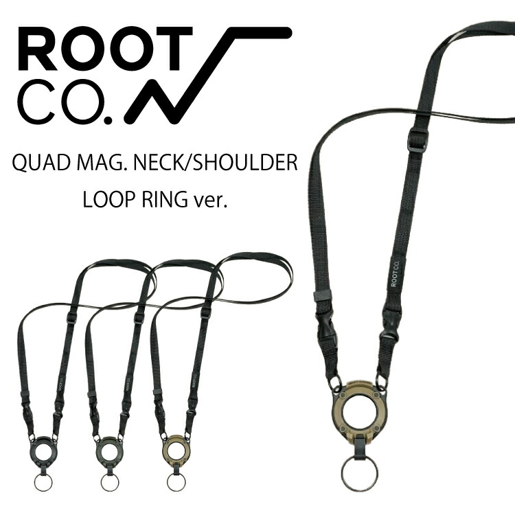 市場 ROOT CO. SHOULDER LOOP RING おしゃれ MAG. ver. QUAD NECK ネックストラップ GRAVITY