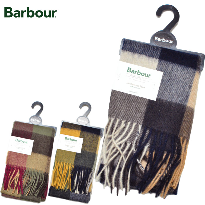 BARBOUR バブアー マフラー ラムズ ウール ブロックチェック マフラー USC0005