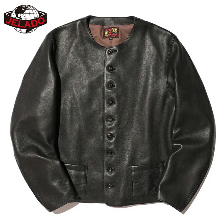 JELADO ジェラード レザージャケット The 2 Monkeys ザ・トゥーモンキーズ Round-neck Leather Waistcoat TM03430|firstadium