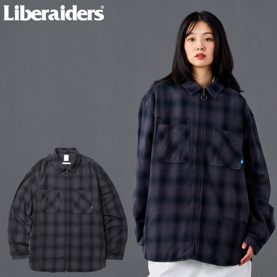 Liberaiders リベレイダース シャツ OMBRE ZIP SHIRT 731022601 シャツジャケット