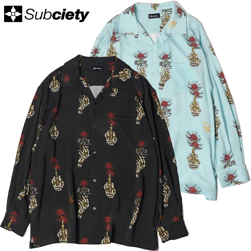 SUBCIETY サブサエティ シャツ アロハシャツ Spider lily aloha shirt 152-20123｜firstadium