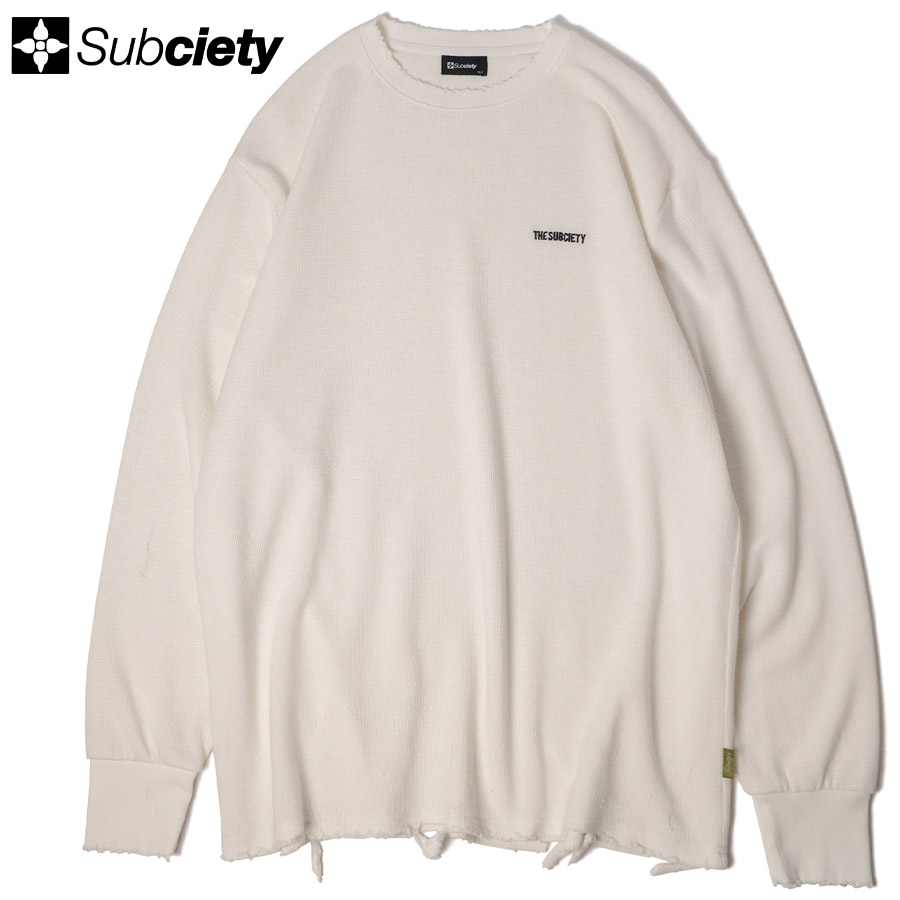 SUBCIETY サブサエティ Tシャツ Damaged waffle tee 152-44130｜firstadium
