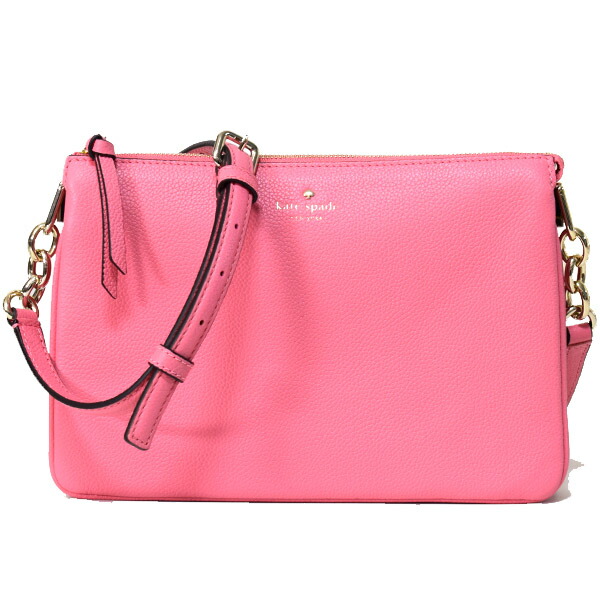 ケイトスペード バッグ katespade ぺブルレザー 斜めがけ クロスボディ ショルダー バッグ ピンク 5503【ブランド 新品 送料無料 誕生日 プレゼント 正規 人気 レディース 安心 保証 ギフト 10倍 OUTLET 包装 即日発送 代引無料 】