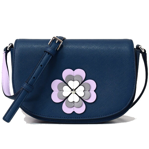 ケイトスペード バッグ katespade サフィアーノレザー レイリー スペード フラワー 花柄 フローラル アップリケ フラップ クロスボディー 斜め掛け ショルダーバッグ ぺトロールブルー WKRU6060【ブランド 新品 送料無料 正規 人気 安心 保証 包装 即日発送 代引無料】｜ブランド専門店 パイクストリート
