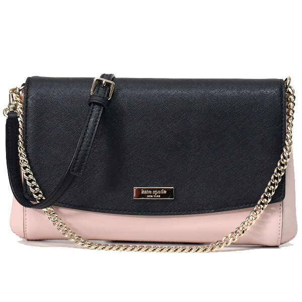 ケイトスペード バッグ katespade サフィアーノレザー ローレル ウェイ グリーア 3way クラッチ クロスボディー 斜めがけ ショルダー ハンドバッグ ライトピンク×ブラックA WKRU5437【ブランド 新品 送料無料 正規 人気 安心 保証 ギフト 10倍 包装 即日発送 代引無料】