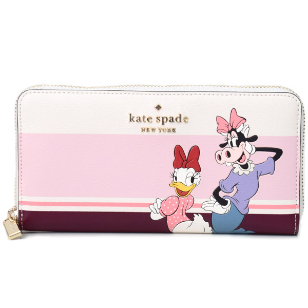 楽天カード分割 楽天市場 ケイトスペード 財布 Katespade Pvc ディズニー コラボ デイジーダック クララベルカウ ドナルドダック ミッキー フレンズ ラージ コンチネンタル ジップ アラウンド 長財布 マルチ Wlr ブランド 新品 送料無料 正規 人気 安心 保証