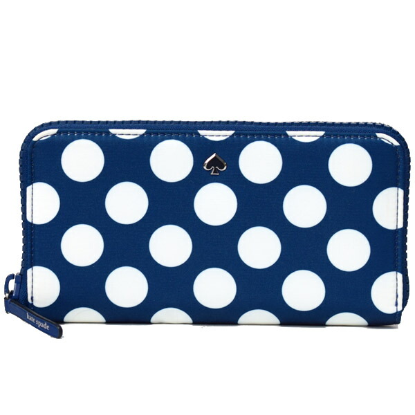 ケイトスペード 長財布 katespade ナイロン ジェー シーサイド ドット 水玉 ラージ コンチネンタル ジップ アラウンド ウォレット 長財布 ブルーマルチ WLR00372【ブランド 新品 送料無料 正規 人気 レディース 安心 保証 ギフト 10倍 OUTLET 包装 即日発送】 18,830円