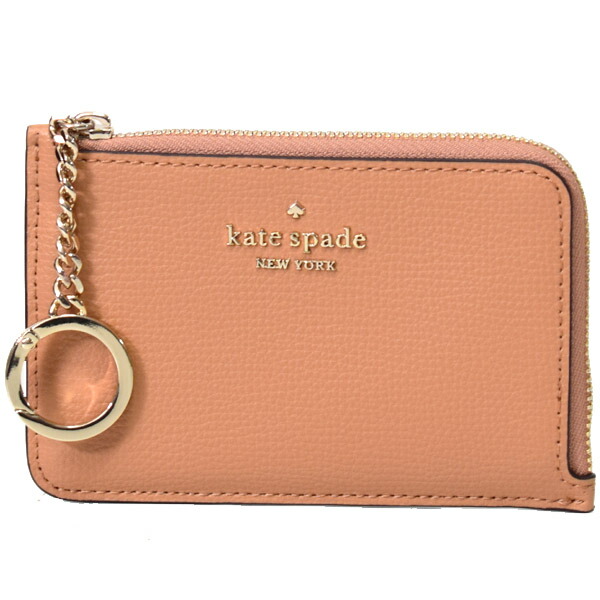 ケイトスペード カードケース katespade レザー ダーシー ロゴ キーリング付き ミディアム L字 ジップ コインケース 小銭入れ カードホルダー クラシックサドル WLR00595【ブランド 新品 送料無料 10倍 OUTLET 即日発送 代引無料】