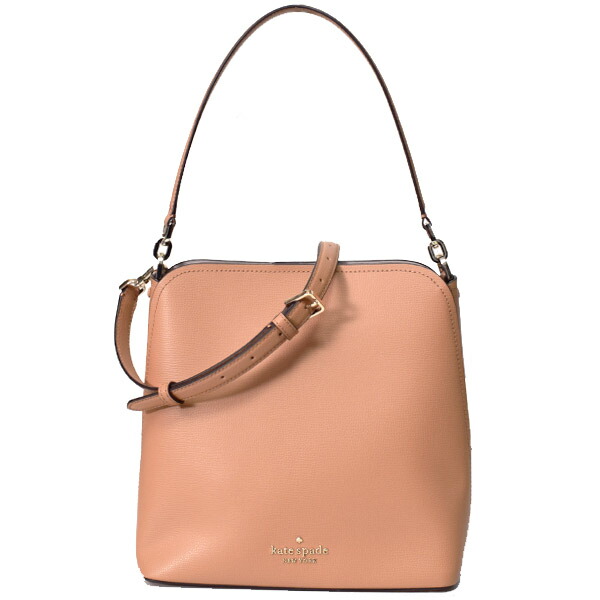 ケイトスペード バッグ katespade グレインレザー ダーシー ロゴ ラージ バケット バケツ型 2way 斜めがけ ショルダー ハンドバッグ クラシックサドル WKR00529【ブランド 新品 送料無料 正規 10倍 即日発送 】