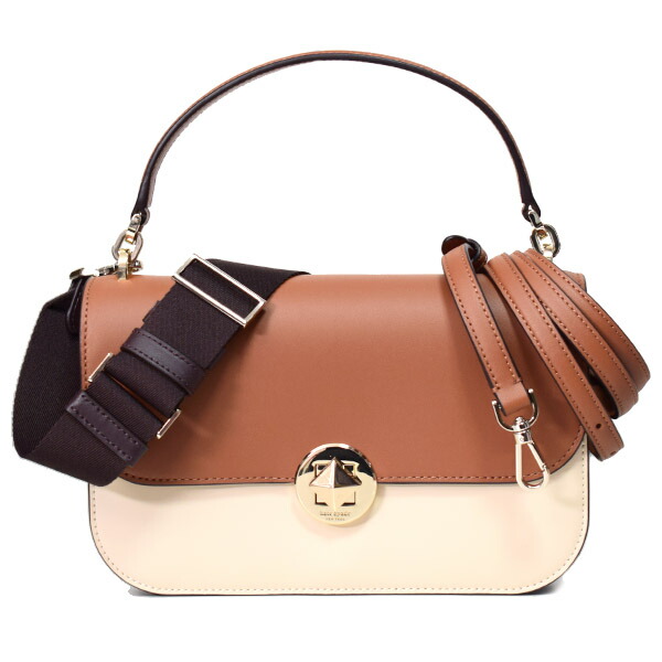ケイトスペード バッグ katespade レザー オードリー フラップ クロスボディ 2way クラッチ バイカラー ツートンカラー 斜めがけ ショルダー ハンドバック ニュートラルマルチ K8108【ブランド 新品 送料無料 正規 10倍 即日出荷 アウトレット ギフト プレゼント 誕生日 】｜ブランド専門店 パイクストリート