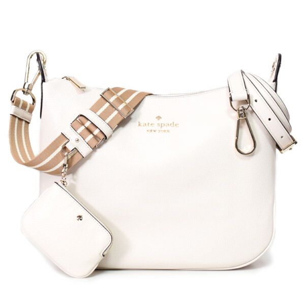 ケイトスペード バッグ katespade ぺブルレザー ロージー ポーチ付き 2way 斜めがけ クロスボディ ショルダーバッグ パーチメント K5807【ブランド 新品 送料無料 誕生日 プレゼント 正規 人気 レディース 安心 保証 ギフト 10倍 OUTLET アウトレット 】