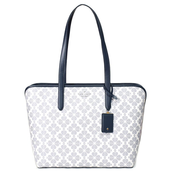ケイトスペード バッグ katespade レザー スペードフラワー 花柄 ロゴ チャーム付き ショルダー トートバッグ ネイビーマルチ KG086【ブランド 新品 送料無料 正規 人気 安心 保証 10倍 OUTLET 即日発送 アウトレット 誕生日 プレゼント ギフト】｜ブランド専門店 パイクストリート 29,054円
