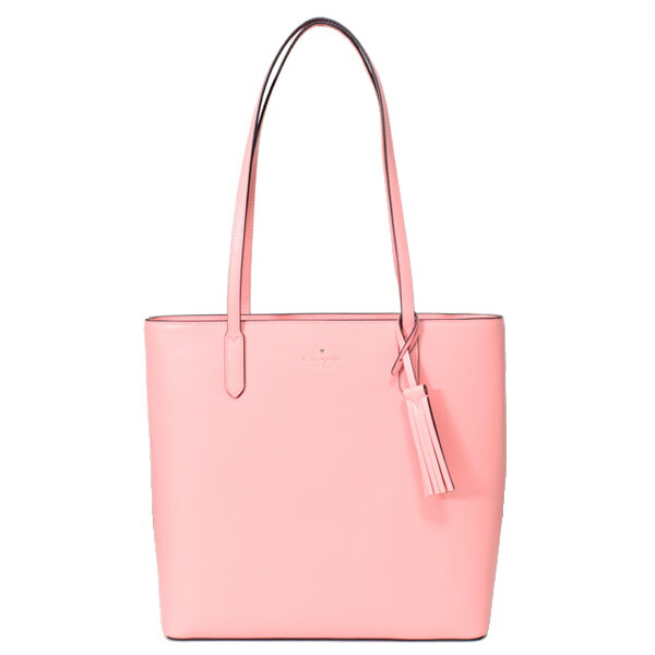 ケイトスペード バッグ katespade PVC レザー ジェナ ロゴ バッグチャーム付き ショルダー トートバッグ ピーチィローズ K8150【ブランド 新品 送料無料 正規 人気 安心 保証 10倍 OUTLET 即日発送 アウトレット 誕生日 プレゼント ギフト】
