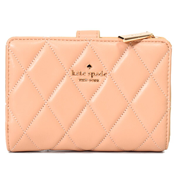 ケイトスペード 財布 katespade レザー キルティング キャリー ミディアム コンパクト バイフォールド ウォレット 二つ折り コンパクト 財布 ティラミスマルチ KG424【ブランド 新品 送料無料 正規 人気 安心 保証 即日発送 】｜ブランド専門店 パイクストリート