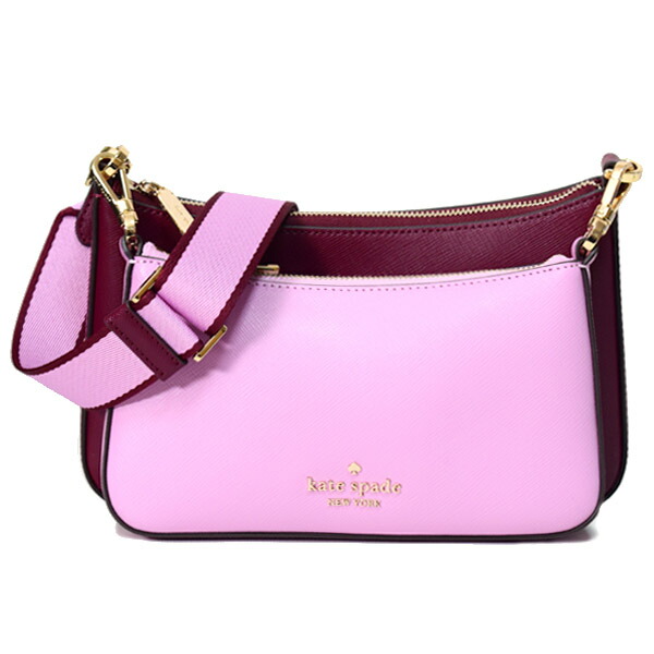 ケイトスペード バッグ katespade レザー デュオ クロスボディ ポーチ付き 2way クラッチ 斜めがけ ショルダーバッグ ブラックベリー KH759【ブランド 新品 送料無料 即日発送 アウトレット ギフト プレゼント 即日出荷】｜ブランド専門店 パイクストリート