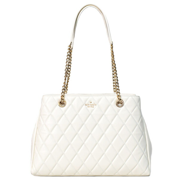 ケイトスペード バッグ katespade キルティング レザー キャリー ロゴ ミディアム チェーン ハンドル コンパートメント トートバッグ メレンゲ KH229【新品 送料無料 安心 保証 10倍 即日出荷 アウトレット ギフト 誕生日 プレゼント】｜ブランド専門店 パイクストリート 32,370円