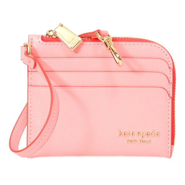 ケイトスペード カードケース katespade レザー デヴォン ポップ カードホルダー コインケース リストレット 小銭入れ セッティングサン KL624【ブランド 新品 送料無料 正規 保証 10倍 即日発送 アウトレット ギフト プレゼント】