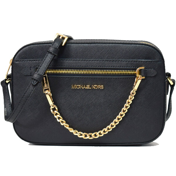 マイケルコース バッグ MICHAEL KORS レザー ジェット セット アイテム ロゴ ラージ イースト ウエスト ジップ チェーン クロスボディ 斜めがけ ショルダーバッグ ブラック 35S1GTTC7L【ブランド 新品 送料無料 正規】｜ブランド専門店 パイクストリート