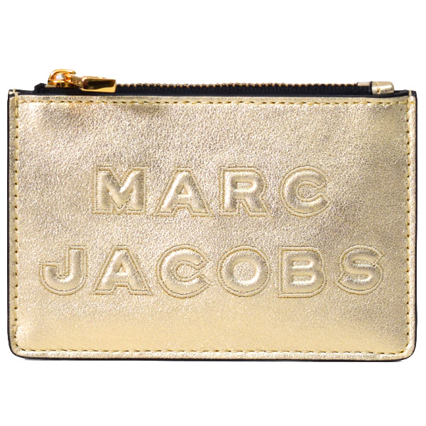 史上最も激安 マークジェイコブス 小銭入れ Marc Jacobs レザー フラッシュ ロゴ トップ ジップ ウォレット キーリング付き カードケース コインケース ゴールドシャイン M ブランド 新品 正規 保証 10倍 Outlet 代引無料 安い Babyogui Com