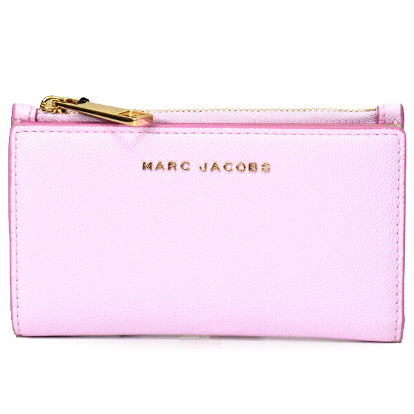 マークジェイコブス 財布 MARC JACOBS レザー ロゴ コンパクト ミニ ウォレット 二つ折り財布 ピンクチュール S105M06SP21【ブランド 新品 送料無料 正規 人気 安心 保証 10倍 OUTLET 即日発送 代引無料】
