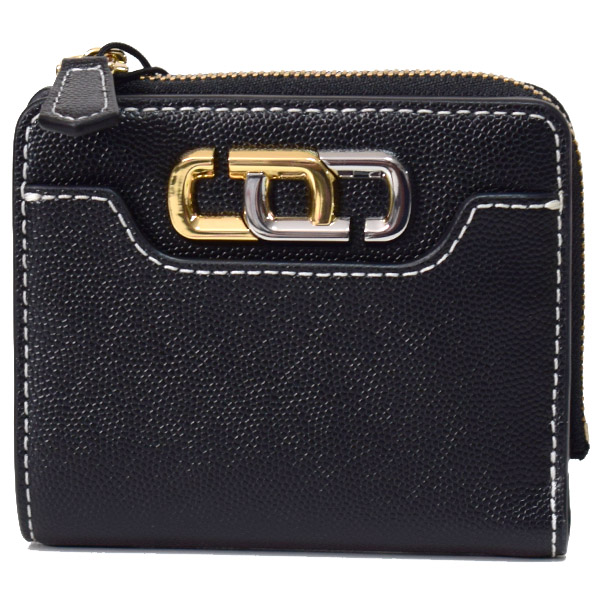 マークジェイコブス コンパクト財布 MARC JACOBS コーティングレザー ザ J リンク ミニ 二つ折り ジップ ウォレット コンパクト財布 ブラック M0017024【ブランド 新品 送料無料 正規 人気 安心 保証 10倍 OUTLET 即日発送 代引無料】|ブランド専門店 パイクストリート