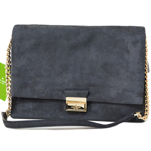 ケイトスペード バッグ katespade スエード レザー チェーン ショルダー ハンド バッグ ブラック 3562 【ブランド 新品 送料無料 誕生日 プレゼント 正規 人気 レディース 安心 保証 ギフト 10倍 OUTLET 包装 即日発送】