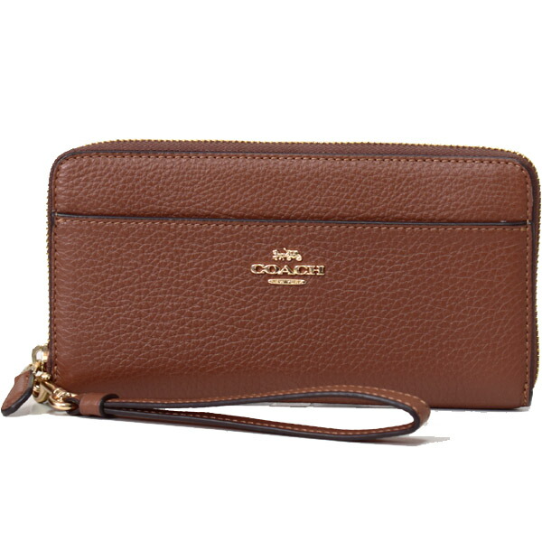 コーチ 長財布 Coach ペブルレザー ロゴ リストレット アコーディオン ジップ アラウンド 長財布 レッドウッド Coach6643 新品 送料無料 誕生日 正規 人気 安心 保証 ギフト 10倍 Outlet 包装 即日発送 代引無料 Psicologosancora Es