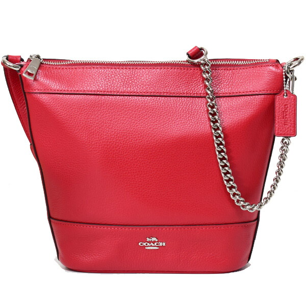 コーチ バッグ COACH ペブルレザー スモール パクストン ダッフル 2WAY クロスボディ ショルダーバッグ ブライトカーディナル 76668【新品 送料無料 正規 安心 保証 包装 即日発送】