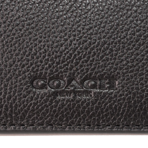 コーチ全品10倍ポイント Coach 送料無料 代引無料 即納可能 Coachアウトレット専用ラッピング可能 コーチ 財布 ケース メンズ Coach メンズ 送料無料 スムースカーフレザー マルチウェイ ジップ カードケース コインケース 小銭入れ ブラック ブランド 新品 送料