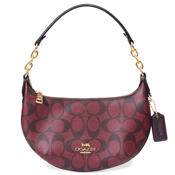 コーチ バッグ COACH コーティングキャンバス レザー シグネチャー ロゴ ミニ ペイトン ショルダー ハンドバッグ オックスブラッドマルチ CM273【ブランド 新品 送料無料 誕生日 正規 人気 安心 保証 ギフト 10倍 日本未発売 】