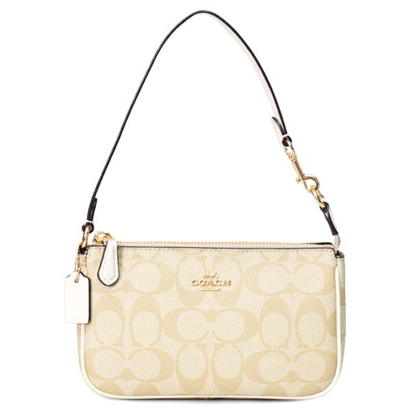 コーチ バッグ COACH コーティングキャンバス レザー シグネチャー ノリータ 19 リストレット マルチ ポーチ ハンドバッグ ライトカーキ×チャーク C3308【ブランド 新品 送料無料 誕生日 プレゼント 正規 人気 レディース 安心 保証 ギフト 】