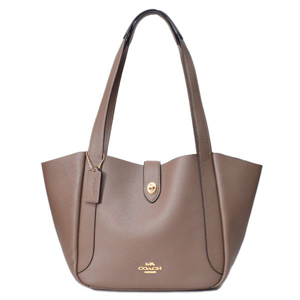 コーチ バッグ COACH レザー ターンロック ハドリー ロゴ トートバッグ ダークストーン CAL17【ブランド 新品 送料無料 正規 安心 保証 10倍 包装 即日発送 】
