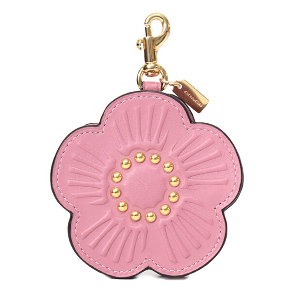 コーチ キーホルダー COACH レザー スタッズ ローズ お花 ポーチ コインケース ドッグリーシュ バッグチャーム ピオニー CDB15【ブランド 新品 送料無料 正規 人気 安心 保証 即日発送】