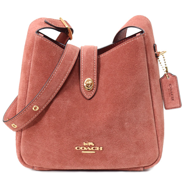 コーチ バッグ COACH スエード レザー ハドリー ミニ ターンロック ロゴ 斜めがけ クロスボディー ショルダーバッグ クレイ CDB00【ブランド 新品 送料無料 正規 安心 保証 ギフト 10倍 OUTLET 包装 即日発送】｜ブランド専門店 パイクストリート