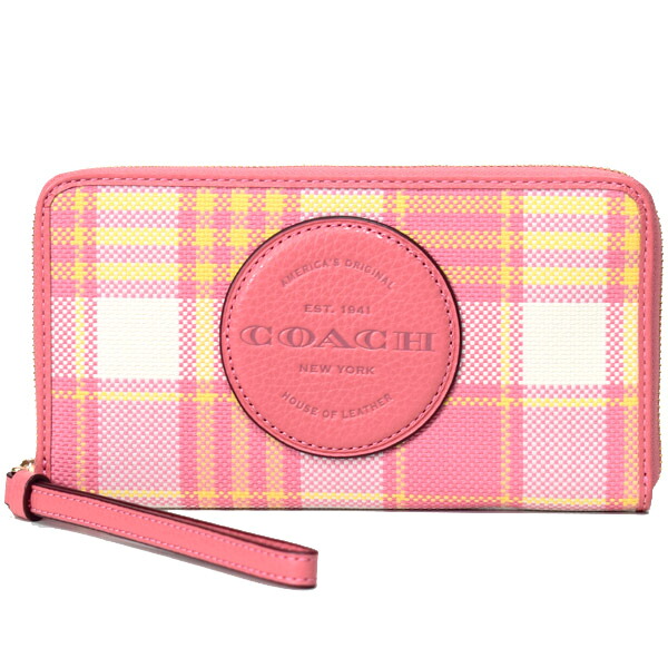 コーチ 財布 COACH ジャガード ぺブルレザー デンプシー ロゴ パッチ ラージ iPhone スマホ フォン ウォレット リストレット 財布 タフィーマルチ C8680【新品 送料無料 正規 人気 安心 保証 10倍 OUTLET 即日発送】