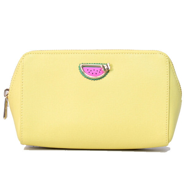 フルラ コスメポーチ FURLA レザー プリミツィア スイカ バタフライ 蝶 ラージ コスメティック 化粧ポーチ マルチポーチ ライトイエロー 942365【ブランド 新品 送料無料 誕生日 記念日 お祝い プレゼント 正規 人気 レディース 安心 保証 包装 即日発送 】