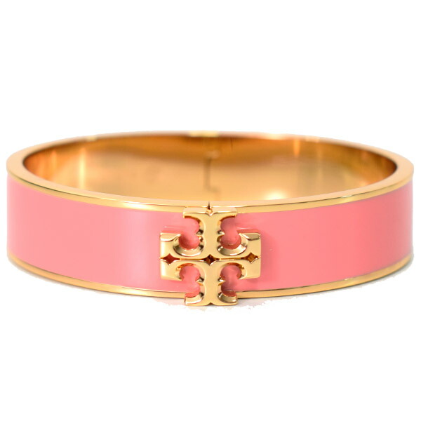 トリーバーチ ジュエリー TORY BURCH ゴールドプレーテッドブラス エナメル キラ ロゴ ブレスレット バングル トリーゴールド×ピンク M 78419【ブランド 新品 送料無料 正規 人気 10倍 OUTLET 即日発送 代引無料】