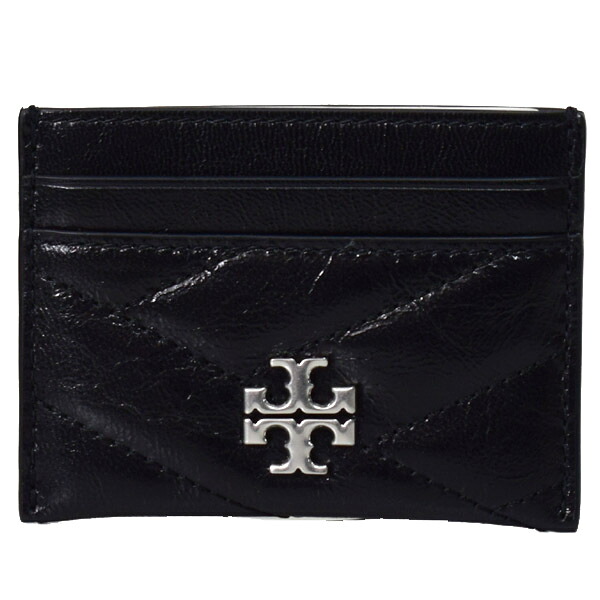 トリーバーチ カードケース TORY BURCH ラムスキン キラ シェブロン ディストレスト ロゴ キルティング カードケース 名刺入れ 定期入れ パスケース ブラック 75455【ブランド 新品 送料無料 正規 人気 安心 保証 10倍 OUTLET 包装 即日発送 代引無料】 15,048円