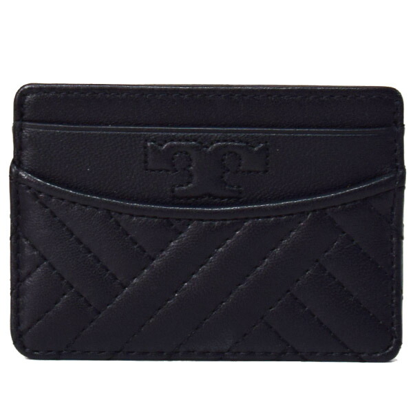トリーバーチ 小物 TORY BURCH レザー アレクサ キルティング スリム 定期入れ カードケース ブラック 57088【ブランド 新品 送料無料 誕生日 記念日 お祝い プレゼント 正規 人気 レディース 安心 保証 ギフト 10倍 OUTLET 包装 即日発送 代引無料】