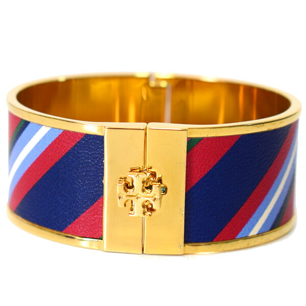 トリーバーチ ジュエリー TORY BURCH レザー ブラス ストライプ ロゴブレス ワイド ブレスレット バングル ビビッドマルチ&times;ゴールド 20190918c【ブランド 新品 送料無料 プレゼント 正規 人気 レディース 安心 保証 ギフト 10倍 OUTLET 包装 即日発送 代引無料】｜ブランド専門店 パイクストリート