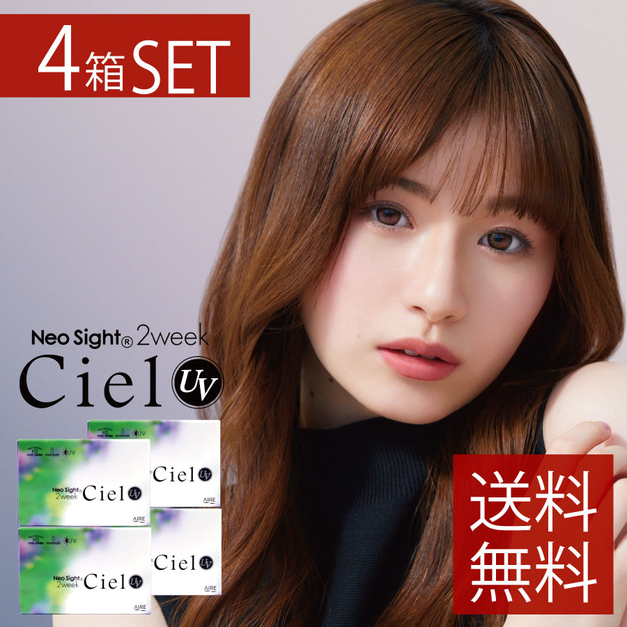 ネオサイト2ウィークシエルUV(6枚入り) ×4箱 ポイント20倍(2ウィーク)(カラコン)