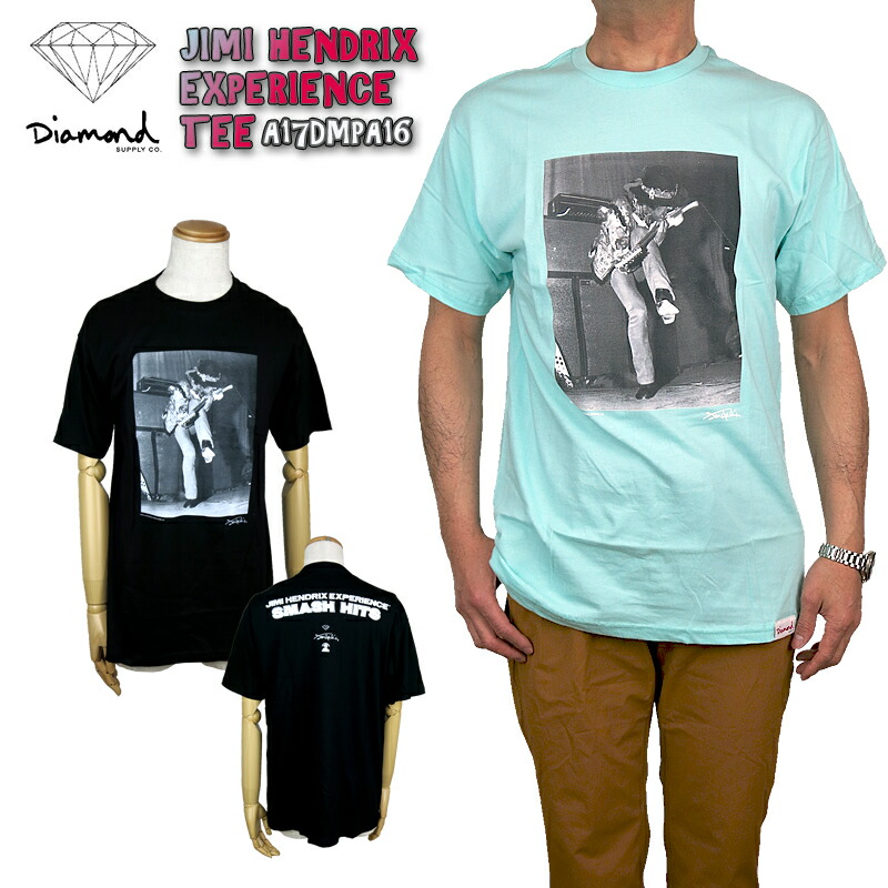 Tシャツ DIAMOND SUPPLY CO A17DMPA16 ブラック Jimi Hendrix Experience Tee ( ダイヤモンドサプライ ) 半袖
