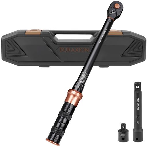 DURAXION 1/2インチ トルクレンチ 車 セット 3点組 20-220N.m 高精度 見やすいダブル目盛り 大きい音 タイヤ交換 バイク用｜ハピナイス　店