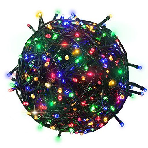 RPGT 300 LEDS 4色ミックスカラー32メートルのダークグリーンワイヤ クリスマスツリーイルミネーションライト30V安全低電圧 8つのモードがあり、クリスマスパーティー、屋外配置、結婚式の配置、屋内装飾などに用いられます