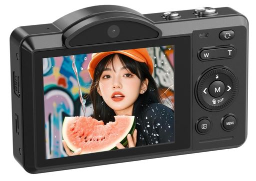 YULINJIAデジタル写真機5Kスマホに送れるデジカメデュアルレンズWIFI伝える役立つこと8000万絵素32GBマイクロSD歌留多付き添い人18倍望遠レンズグリッド書きあらわすオート・ハウツー物興味の中心役立つこと自撮り助けになる色合い…