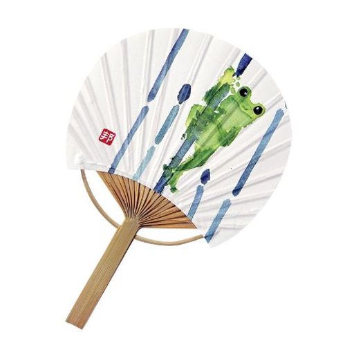 四国団扇【男女兼用】涼風だよりはがきうちわあまがえる画像