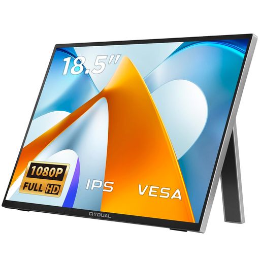 MyDual移動性管する18.5invesa軽さ1920*1080モバイルディスプレイポータブルモニター自主独往式非光輝IPS液晶ダイアログボックス薄型USBType-CminiHDMI